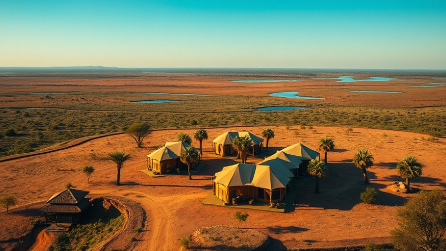 Luxurious safari tents in Botswana savanna, Botswana Citizenship Investment Program.