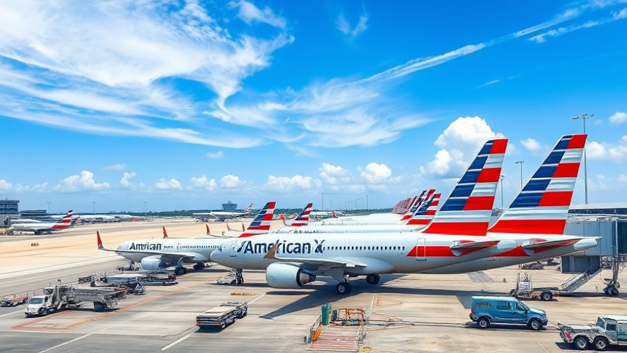 American Airlines planes at airport during a sunny day