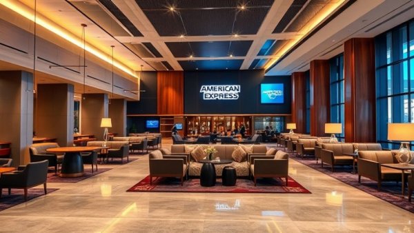 Luxurious airport lounge with modern design, ideal for best time to apply for American Express cards.