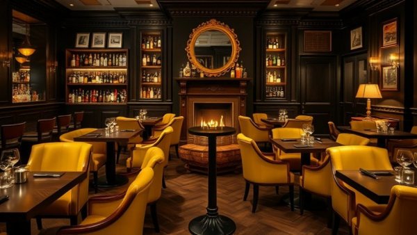 Elegant bar interior at one of the best hotels in Edinburgh.