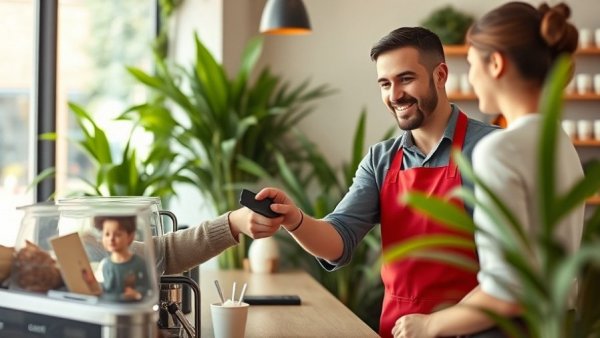 Barista assisting customer with credit card payment in cafe environment, Capital One Venture X vs. Chase Sapphire Reserve.