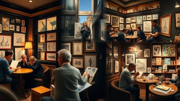 Collage of Unique Airbnb Experiences in London with art and dining.