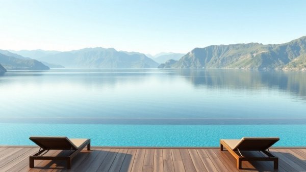 Breathtaking infinity pool overlooking Lake Garda in serene retreat.