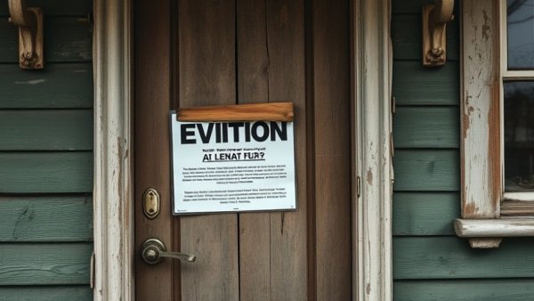 Can you sell a condemned house; weathered door with eviction notice