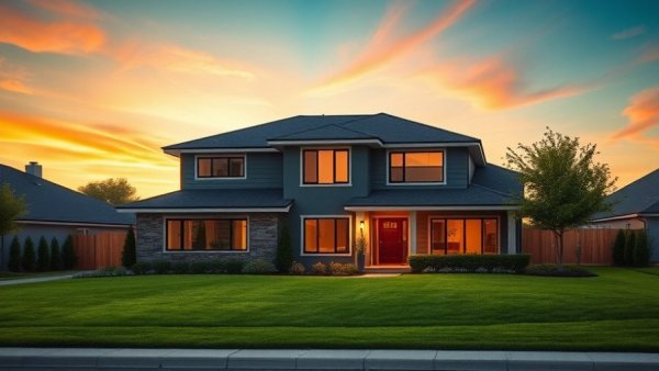 Prepare for a home inspection tips with a modern suburban home.