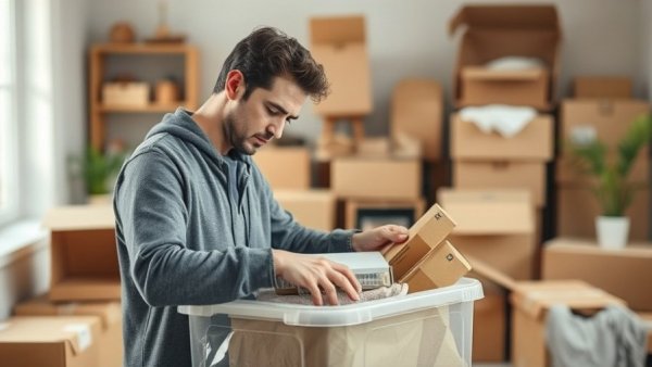 Packing tips for moving: First items to pack in transparent box.