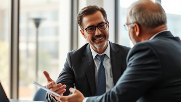 Professional financial guidance session in modern office.