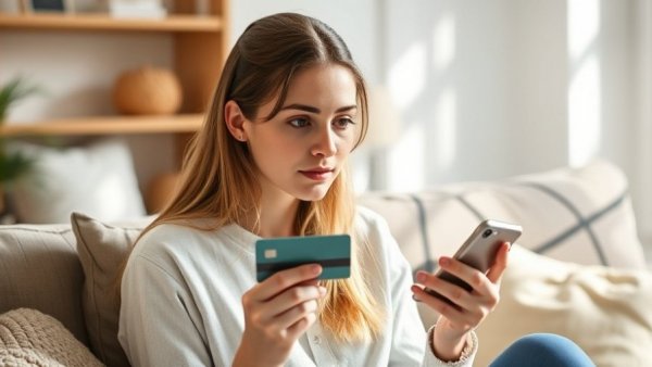 Woman shopping online using credit card strategy 2026.