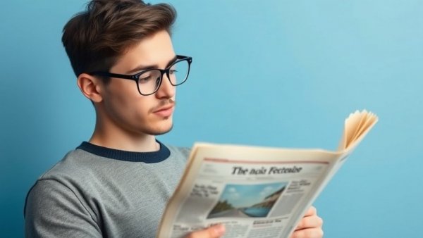 Man reading the newspaper for biggest financial news stories 2025