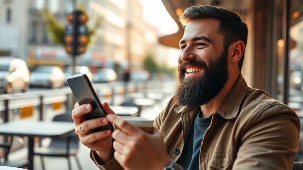 Man earning 75,000 Capital One miles, enjoying coffee in a cafe.