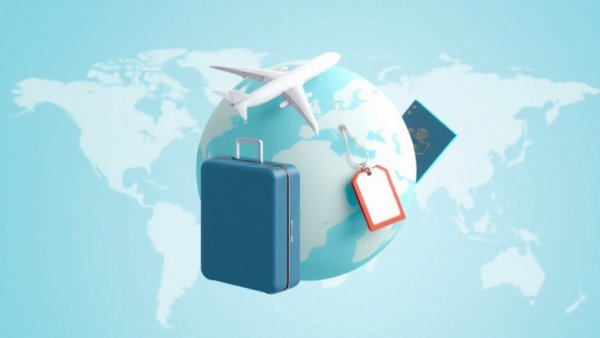 Travel icons on a world map, Athleta Promo Code January 2026.