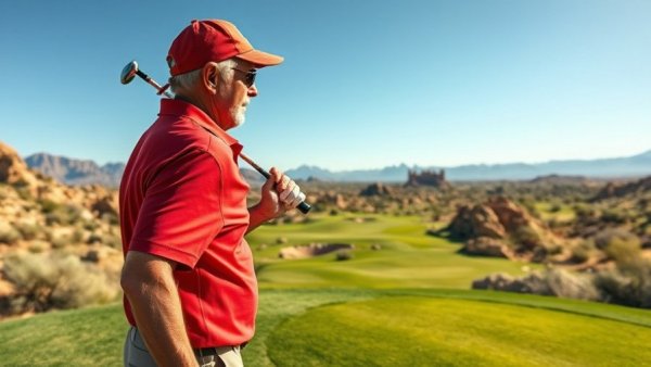 Golfing in Nevada desert landscape, a top retirement spot