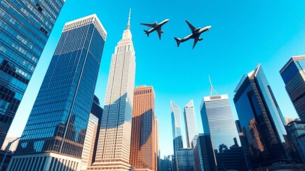 Airplane over Dubai skyscrapers, is it safe to travel to Dubai.