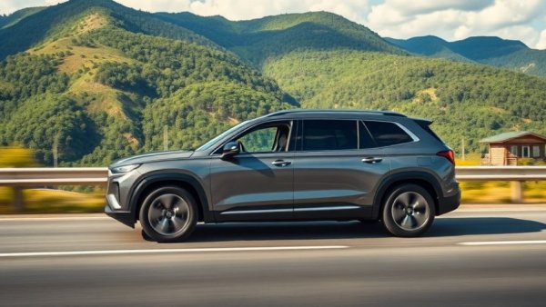 Hyundai Palisade driving on scenic road, recall context.