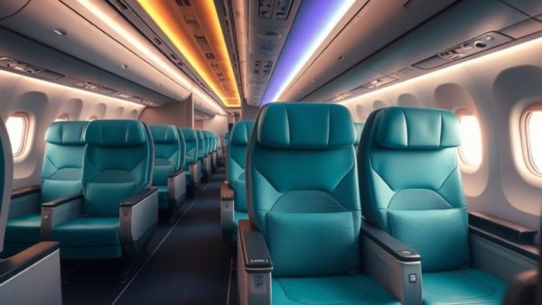 Hawaiian Airlines Dreamliner business class cabin interior