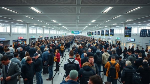 TSA wait times crisis evident in crowded airport