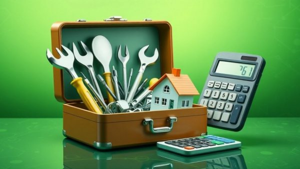 Conceptual illustration of spring cleaning tips for financial wellness.