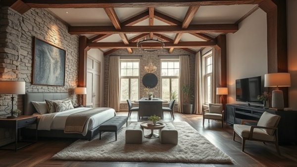 Luxurious hotel room in Austin, ideal for foodies and F1 chasers.