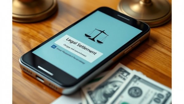 Google data settlement eligibility shown on phone screen.