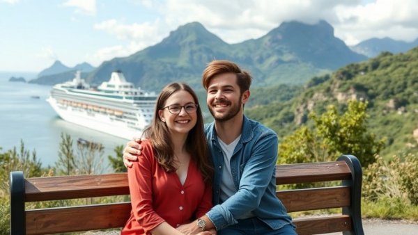 Couple enjoying cruise view, best credit cards for booking cruises