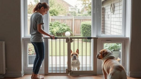 Dog Friendly Home Design Ideas showcasing a dog gate setup at home.