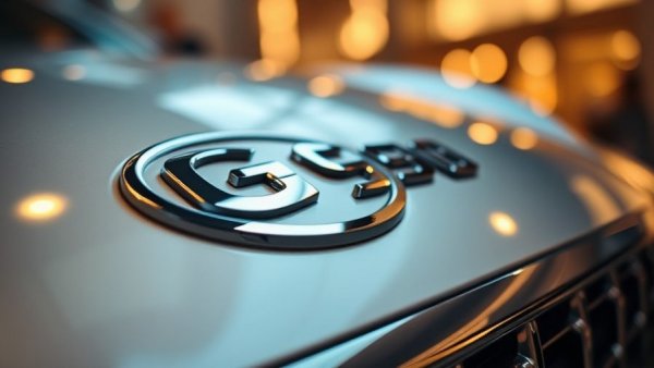 Close-up Genesis G90 emblem raising Hyundai vehicle recall awareness.