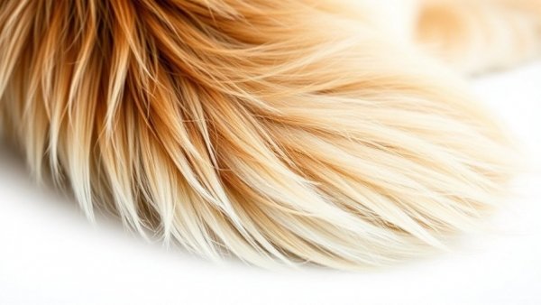 Close-up image of a dog's fluffy tail illustrating limber tail in dogs.