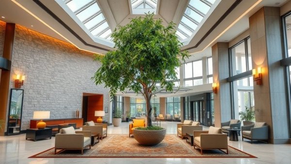 Luxurious Casa Mani Resort Napa Valley lobby with modern decor.