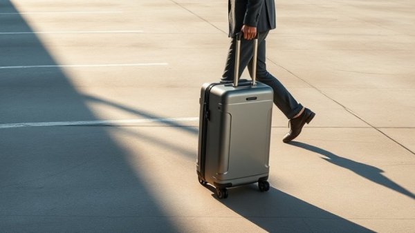 Sleek suitcase in sunlight, Bellroy Coupon Code offer.