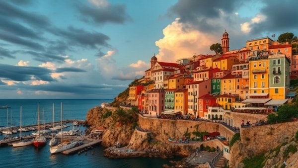 Retire on an Italian island with scenic coastal village and marina