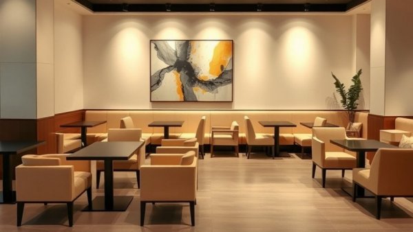 Air India Maharaja Lounge SFO elegant seating with modern art