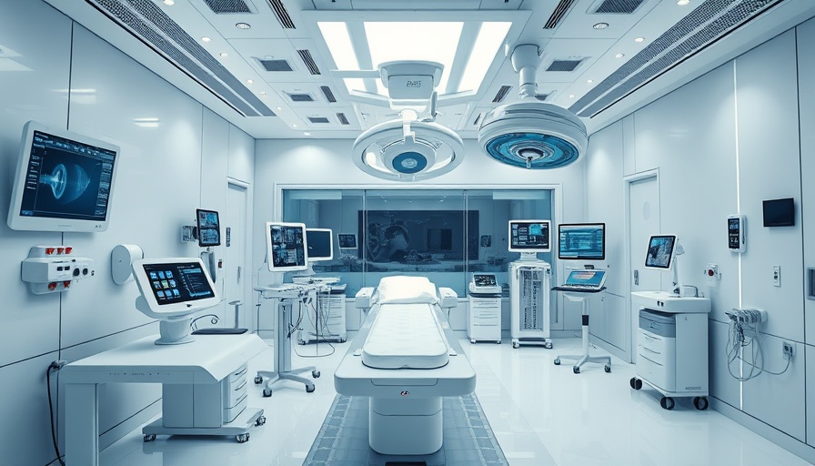 Advanced AI-powered medical equipment in a modern hospital room, AI in Healthcare.