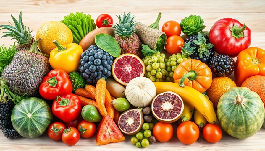Vibrant fresh fruits and vegetables for an anti-inflammatory diet.
