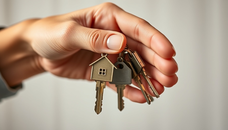 Hand holding house keys highlights benefits of buying a house.