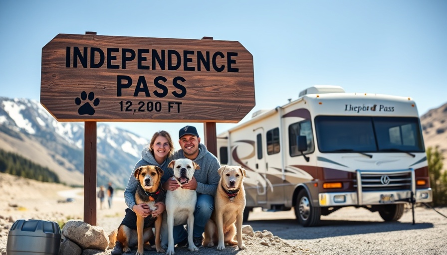 Pet travel adventure at Independence Pass with RV and dogs.