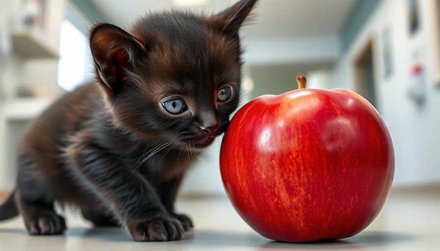 Adorable kitten in a vet clinic for pet health check.
