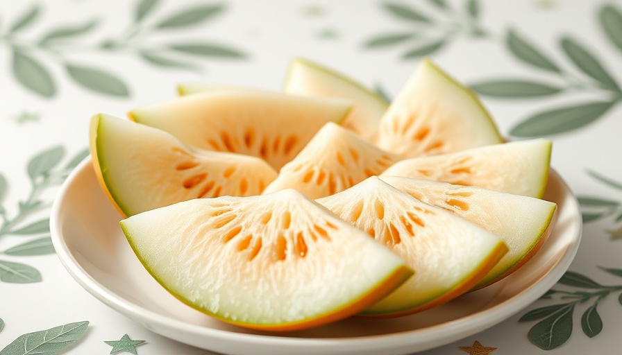 Can pets eat honeydew? Fresh melon slices and text.
