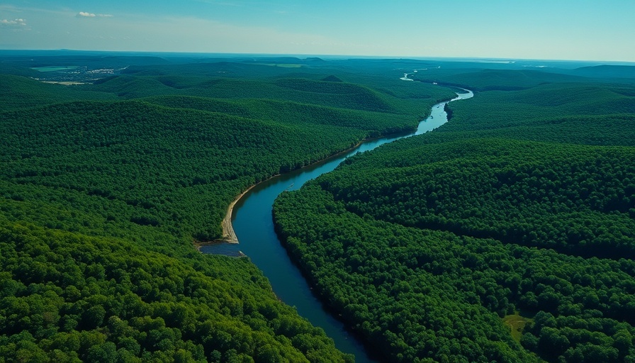 Aerial view of Delaware River Watershed highlighting environmental beauty.