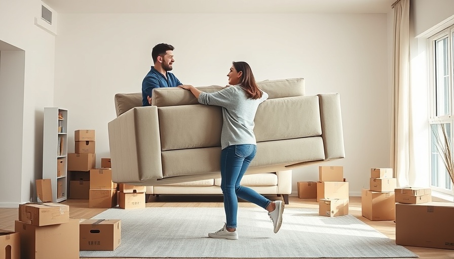 Couple moving sofa with boxes, what do you legally have to leave when selling a house