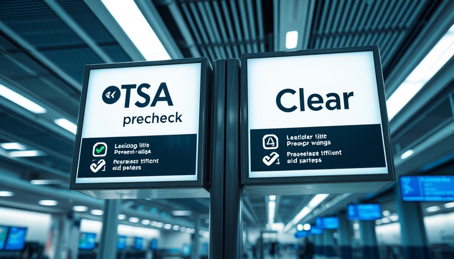 TSA PreCheck and Clear signage in airport setting.
