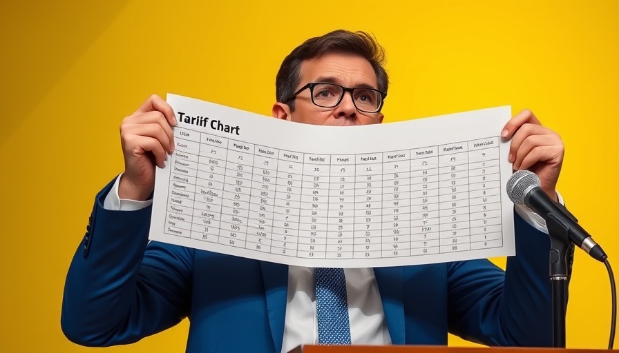 Person holding a tariffs chart discussing the impact of global tariffs.