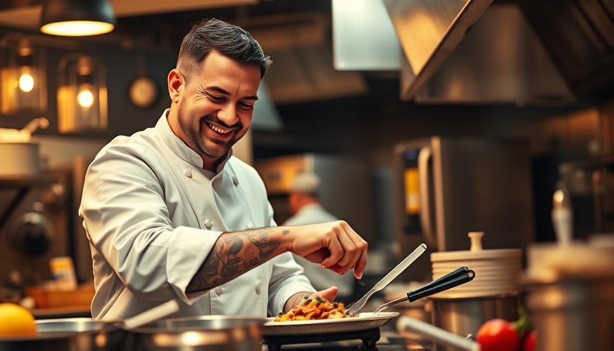 Chef preparing dish in professional kitchen for éphémère: légume dining experience.