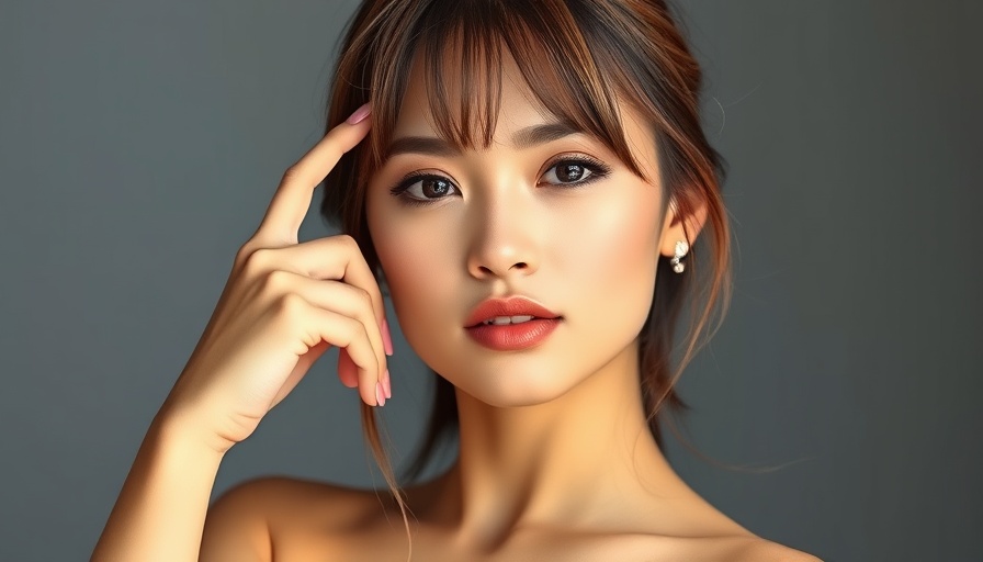 Trendy fall bangs 2025 on elegant woman, indoor studio setting.
