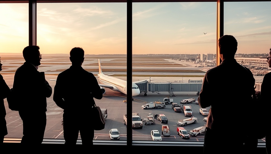 Travelers at San Diego Airport new terminal observing a plane