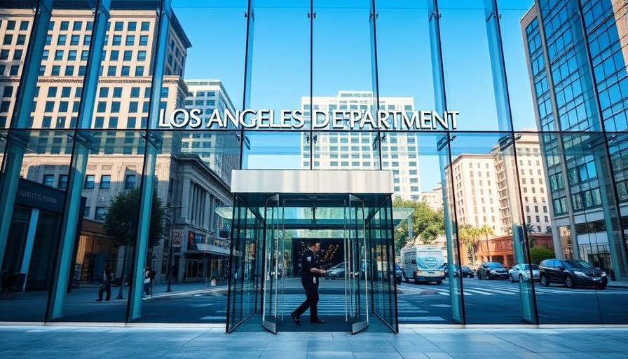 Los Angeles Police Department entrance related to $200,000 jewelry theft.