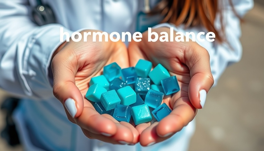 Medical cubes showing hormone balance concept.