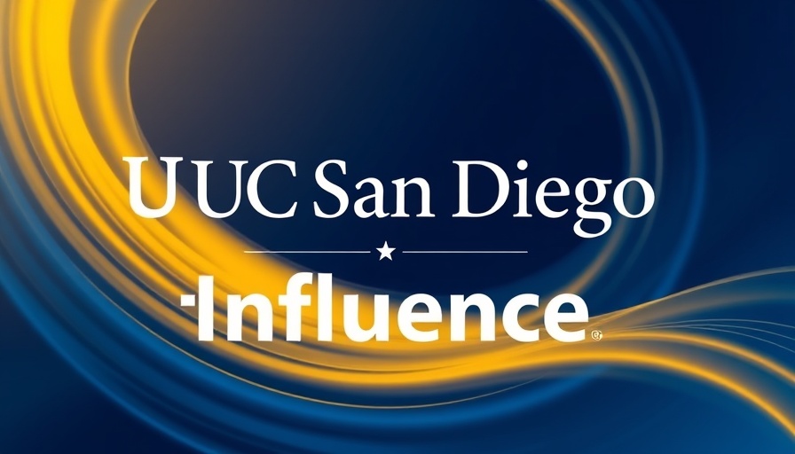 Triton Exchange UC San Diego and Influencer graphic on abstract background.