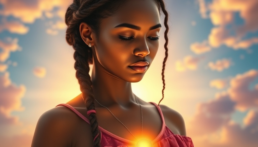 Cinematic illustration of a woman overcoming trauma with radiant light.