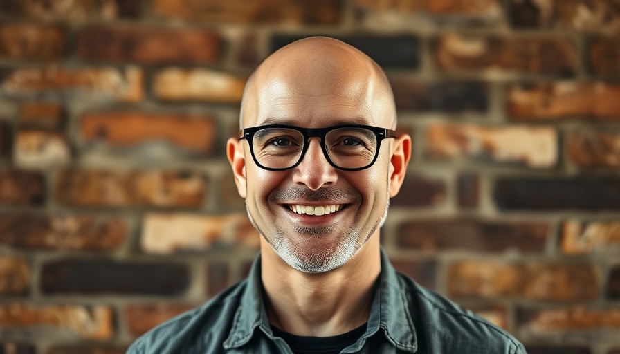 Bald man smiling against a brick wall for Highland Local Schools Board Election.