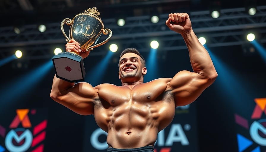 Bodybuilder reclaims Mr. Olympia crown in a dazzling stage setting.